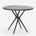 Set Schwarzer runder Design Tisch 80cm 2 Stühle Eskil Black 