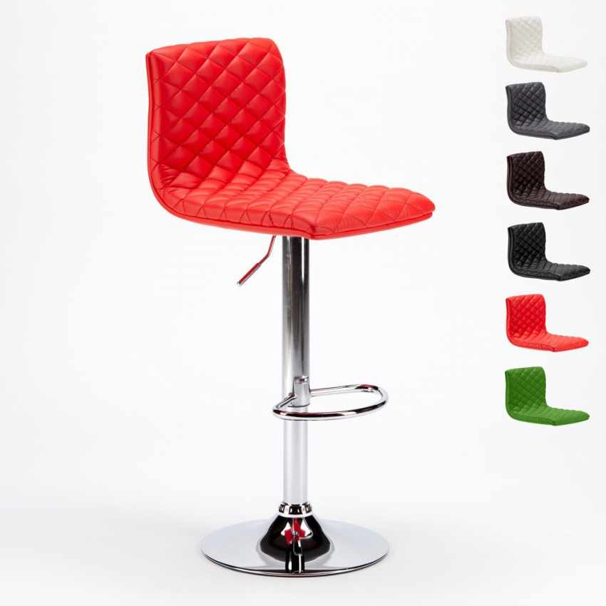 Sgabello alto da Bar e Cucina Denver Design Trapuntato in Similpelle Promozione Sgabello alto da Bar e Cucina Denver Design Trapuntato in Similpelle Promozione