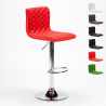 Sgabello alto da Bar e Cucina Denver Design Trapuntato in Similpelle Promozione