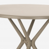 Set Design Tisch rund 80cm beige 2 Stühle Oden 