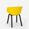 Set 2 Stühle Design beige quadratischer Tisch 70x70cm modern Navan 