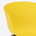 Set 2 sedie design tavolo beige quadrato 70x70cm moderno Navan 