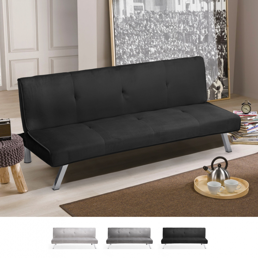 3-Sitzer Schlafsofa Design clic clac Liegesessel Samtstoff Explicitus Aktion 3-Sitzer Schlafsofa Design clic clac Liegesessel Samtstoff Explicitus Aktion