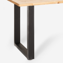 Tavolo da pranzo 160x80cm stile industriale asse legno metallo rettangolare Rajasthan 160 Prezzo
