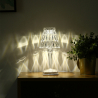 Lampada da tavolo design moderno trasparente casa ristorante Crystal Offerta