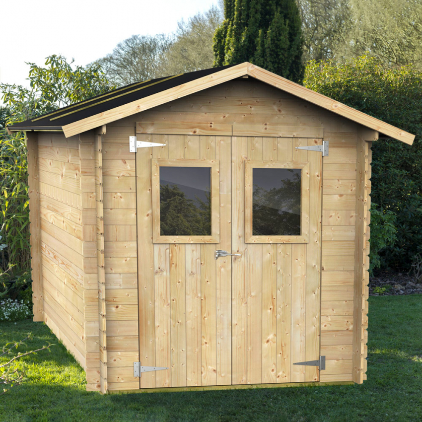 Gartenhaus mit Doppeltür aus Holz für Werkzeuge Roby 198x198 Aktion Gartenhaus mit Doppeltür aus Holz für Werkzeuge Roby 198x198 Aktion