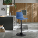 Design-Küchenbarhocker mit verstellbarem mattschwarzem Fuß Grand Soleil Imola Matt Lagerbestand