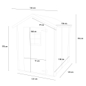 Casetta box in legno da giardino rimessa attrezzi bricolage Flavia 146x130 Saldi