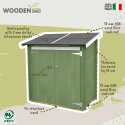 Rimessa box in legno casetta addossata attrezzi per giardino Ambrogio 155x85 Eco Vendita