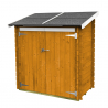 Rimessa box in legno casetta addossata attrezzi per giardino Ambrogio 155x85 Sunset Offerta