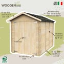 Box per attrezzi e casetta da giardino in legno naturale Fiamma 178x273 Vendita