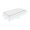 Matelas simple en mousse d'eau 16 cm orthopédique 80x190 Easy Comfort Modèle