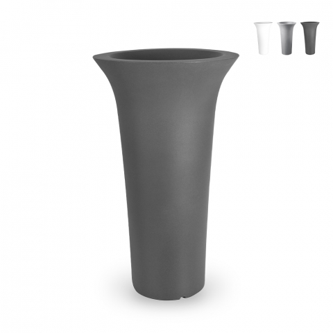 Hohe Vase Ø 58 x 100cm Design runder Blumenkasten Terrasse Garten Flos Aktion