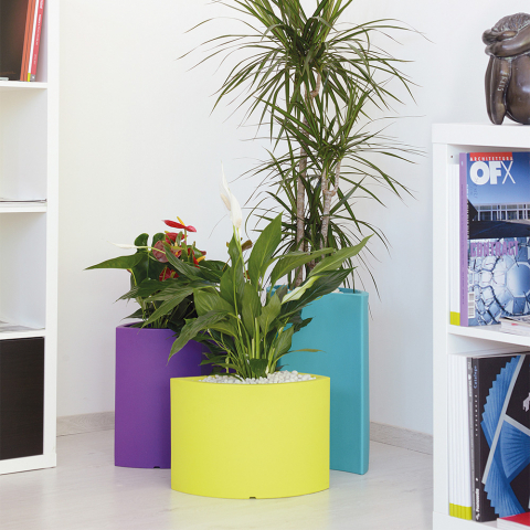 Set fioriera 3 vasi colorati per piante design casa giardino Tris Petalo Promozione