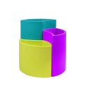 Pflanzenset 3 farbige Töpfe für Pflanzen Design Haus Garten Tris Petalo Angebot