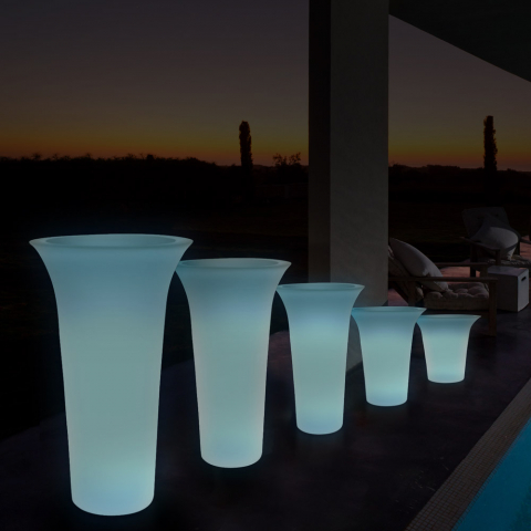 Vase lumineux fluorescent design rond extérieur jardin Flos Fluo Promotion