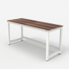 Scrivania ufficio rettangolare 120x60cm legno metallo moderno bianco Bridgewhite 120 Catalogo