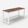 Scrivania ufficio rettangolare 120x60cm legno metallo moderno bianco Bridgewhite 120 Offerta