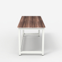 Scrivania ufficio rettangolare 120x60cm legno metallo moderno bianco Bridgewhite 120 Saldi