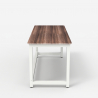 Scrivania ufficio rettangolare 120x60cm legno metallo moderno bianco Bridgewhite 120 Saldi