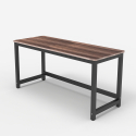 Bureau d'étude rectangulaire 120x60cm design moderne noir Bridgeblack 120 