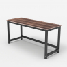 Bureau d'étude rectangulaire 120x60cm design moderne noir Bridgeblack 120 