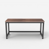 Scrivania ufficio rettangolare 120x60cm legno metallo nero moderno Bridgeblack 120 