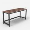 Scrivania ufficio rettangolare 120x60cm legno metallo nero moderno Bridgeblack 120 