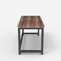 Bureau d'étude rectangulaire 120x60cm design moderne noir Bridgeblack 120 