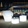 Poltrona design luminosa LED per esterno giardino bar ristorante Happy Offerta