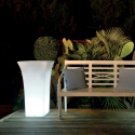 Hohe quadratische Licht Pflanzer im Freien modernes Design mit Licht-Kit Patio Katalog