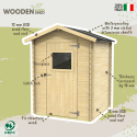 Casetta box in legno da giardino rimessa attrezzi bricolage Flavia 146x130 Vendita