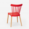 Chaise de cuisine bar restaurant design moderne en bois Praecisura Dimensions