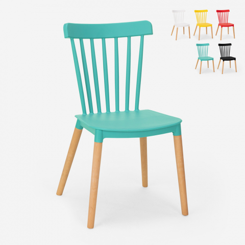 Holz Stuhl aus Polypropylen in modernem Design Restaurant Bar Küche Praecisura Aktion