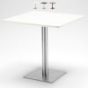 Quadratischer Tisch 90x90cm mit zentraler Basis für Bistros und Bars Horeca Modell
