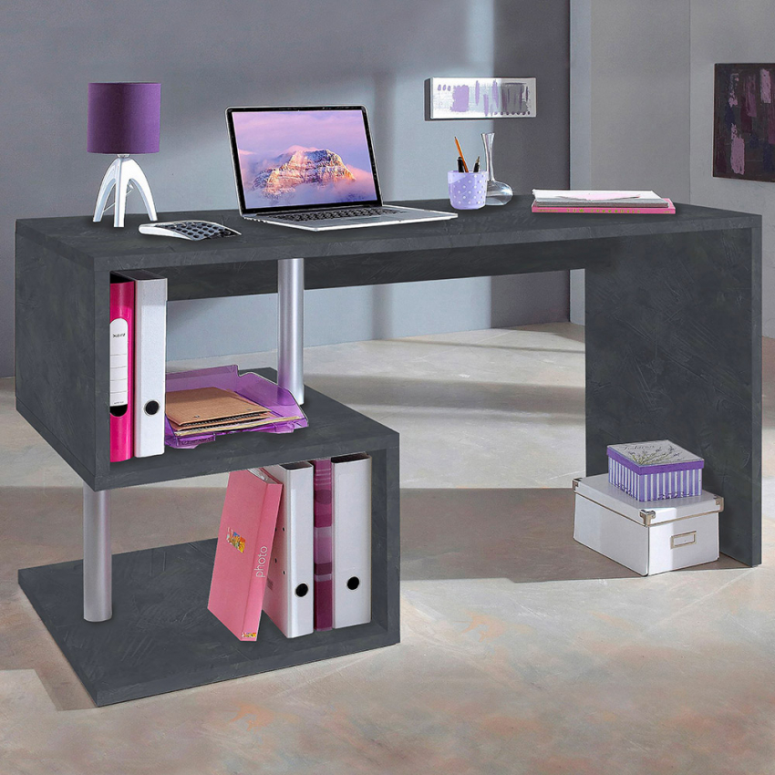 Design-Schreibtisch Büro Studio modern 140x60cm Anthrazit Esse 2 Report Aktion Design-Schreibtisch Büro Studio modern 140x60cm Anthrazit Esse 2 Report Aktion