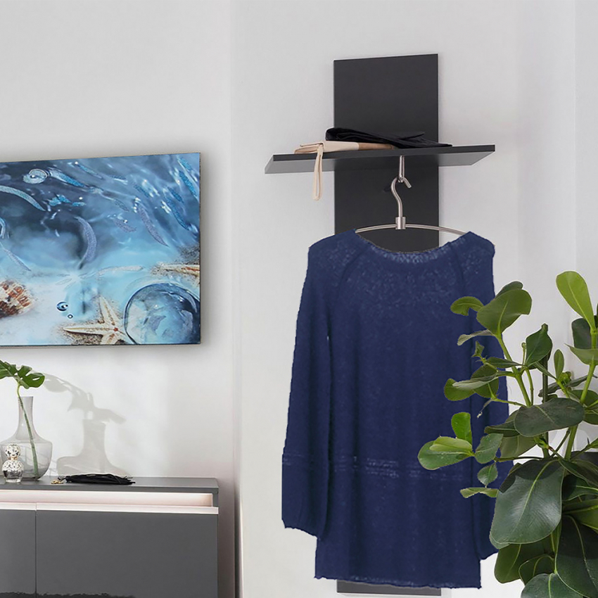 Moderne Wandgarderobe mit 4 Haken und Ablage für den Eingangsbereich Magic Jako Ardesia Aktion Moderne Wandgarderobe mit 4 Haken und Ablage für den Eingangsbereich Magic Jako Ardesia Aktion