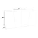 Buffetschrank Küche Wohnzimmer 160 cm Ardesia mit 4 Türen Vega Four Katalog