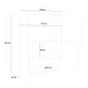Sideboard Wohn- und Esszimmer 120cm 2 Türen 4 Regalböden Hochglanz Weiß Vega Home Katalog