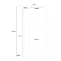 Design-Wohnzimmervitrine 120 cm Hochglanz weiß grau Corona Rabatte