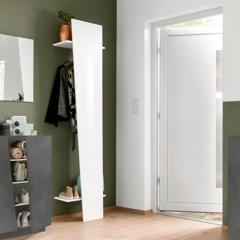 Weißes modernes Design offener Kleiderschrank Kleiderbügel Zimmereingang Ping glänzend Weiß Hang