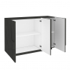 Moderner Eingangsschrank 121 cm Sideboard 3 Türen Ping Slate M Sales