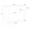 Moderner Design-Eingangsschrank 3-türig in Grau Ping Bronx M Katalog