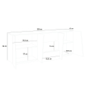 Design-Sideboard 4 Türen 3 Schubladen 220cm Grau Ping Wide Katalog