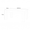 Tavolo da pranzo allungabile 160-210x90cm design moderno grigio Jesi Bronx Saldi