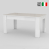 Tavolo bianco lucido allungabile 90x140-190 per sala da pranzo Jesi Light Vendita