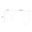 Tavolo allungabile legno di olmo 90x140-190cm per sala da pranzo Jesi Helmi Sconti