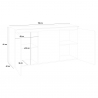 Sideboard 3 Türen Eingang Esszimmer 150 cm Magic Lawe Ardesia Katalog