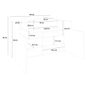 Moderne Küchen- und Wohnzimmerschrank weiß Holz Coro Bata Acero Katalog