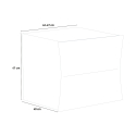 Table de chevet design blanc brillant 2 tiroirs Arco Smart Réductions